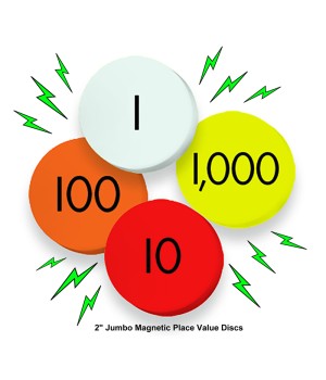 Jumbo Magnetic Place Value Demonstration Discs, 80 Discs