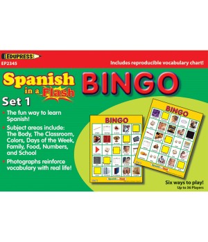 Spanish in a Flash Bingo, Set 1