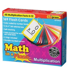 Math in a Flash Color-Coded Multiplication Flash Cards, 169 Cards