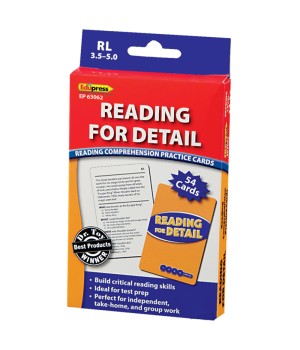 Reading for Detail Practice Cards Blue Level, Levels 3.5-5.0