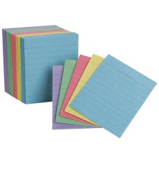 Mini Index Cards, 3" x 2.5", Ruled, Assorted Colors, 200 Per Pack