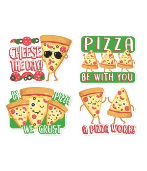 Jumbo Scented Stickers, Pizza Stickers, Pack of 12