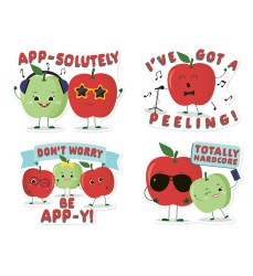 Jumbo Scented Stickers, Apple, Pack of 12