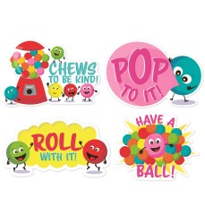 Jumbo Scented Stickers, Bubblegum, Pack of 12