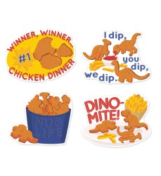 Jumbo Scented Stickers, Chicken Nuggets, Pack of 12