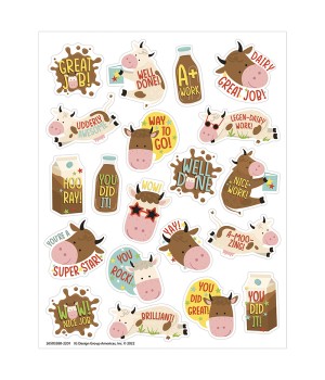 Brown Cows Chocolate Milk Scented Stickers, Pack of 80