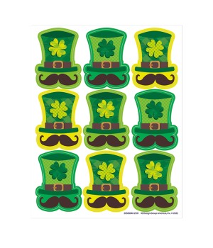 St. Pat's Hats Giant Stickers, Pack of 36