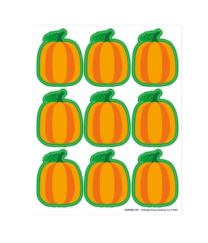 Fall Pumpkin Giant Stickers, Pack of 36