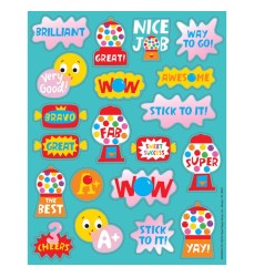 Bubblegum Scented Stickers, Pack of 80