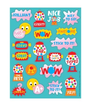 Bubblegum Scented Stickers, Pack of 80