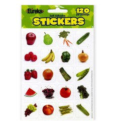 Fruits & Vegetables Theme Stickers, Pack of 120