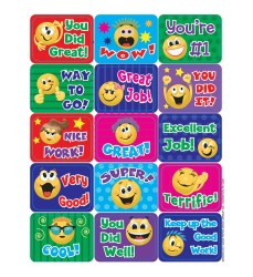 Emoticons Success Stickers, Pack of 120