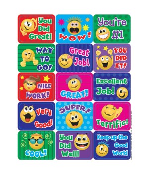 Emoticons Success Stickers, Pack of 120