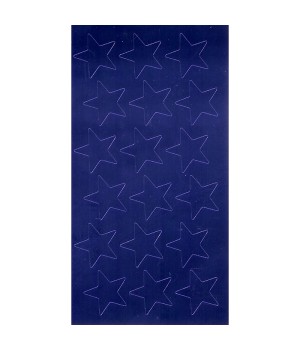 Presto-Stick Foil Star Stickers, 1/2", Blue, Pack of 250