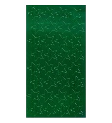 Presto-Stick Foil Star Stickers, 1/2", Green, Pack of 250