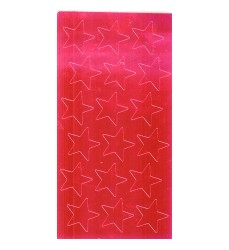 Presto-Stick Foil Star Stickers, 3/4", Red, Pack of 175