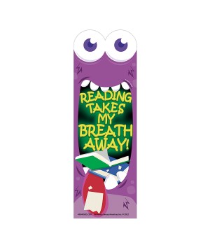 Reading Takes My Breath Away Monster Breath Scented Bookmarks, Pack of 24