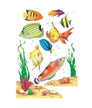 Fish Window Clings, 1 Sheet