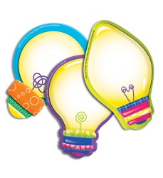 Color My World Light Bulbs Assorted Paper Cut Outs, Pack of 36