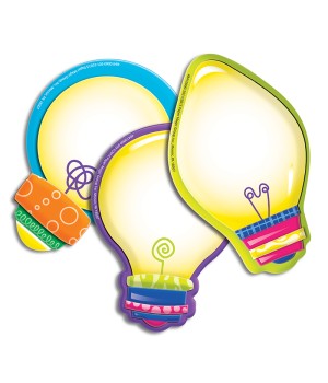 Color My World Light Bulbs Assorted Paper Cut Outs, Pack of 36