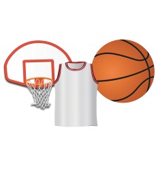 Basketball Assorted Cut Outs, Pack of 36