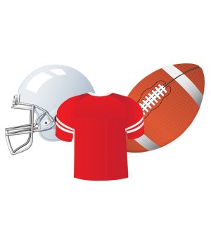 Football Assorted Cut Outs, Pack of 36