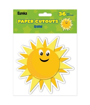 Growth Mindset Sun Paper Cut Outs, Pack of 36