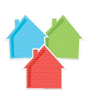 A Teachable Town Assorted Houses Paper Cut-Outs, Pack of 36