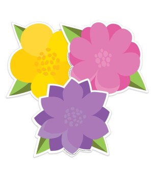 A Teachable Town Flowers Paper Cut-Outs, Pack of 36
