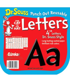 Dr. Seuss Black Deco 4" Letters, 217 Characters