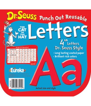 Dr. Seuss Red Deco 4" Letters, 217 Characters