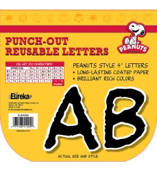 Peanuts® Black Deco 4" Letters, 212 Characters
