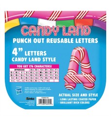 Candy Land Peppermint Stripe Deco 4" Letters, 176 Characters