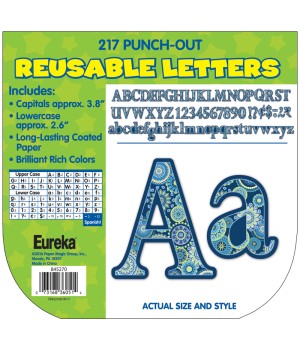 Blue Harmony Circle Letters Deco Letters, 217 Characters