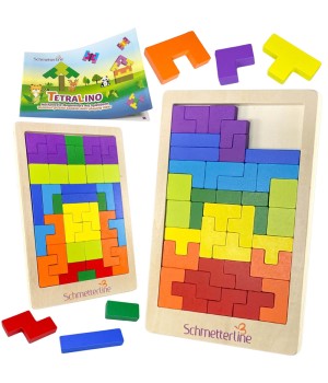 Tetralino Double Premium Wooden Puzzle