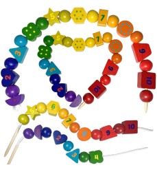 THREADING LINO WOODEN LACING BEADS
