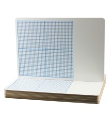 1/4" Graph Dry Erase Board, 11" x 16", Pack of 12