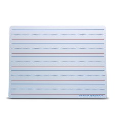 Magnetic Dry Erase Learning Mat, Two-Sided Red & Blue Ruled/Plain, 9" x 12", Pack of 12