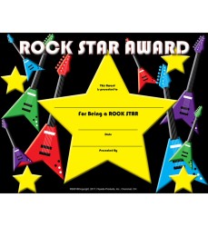 Rock Star Award Certificate, 8.5" x 11", Pack of 30