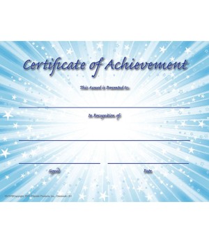 Certificate of Achievement, 8.5" x 11", Pack of 30