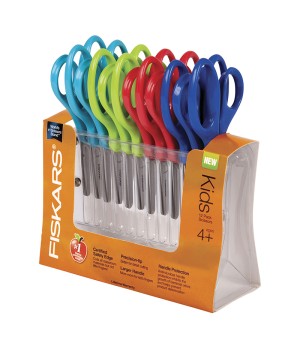 Pointed-tip Kids Scissors Classpack, 5", Assorted Colors, Pack of 12