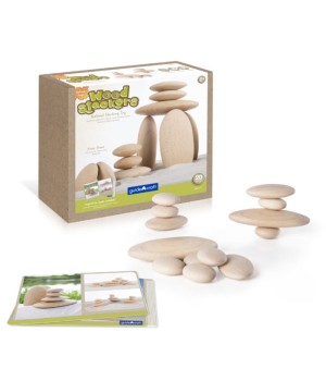 Wood Stackers - River Stones, 20 Pieces