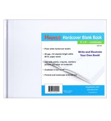 Plain White Blank Hardcover Book, 28 Pages/14 Sheets, 8" x 6"