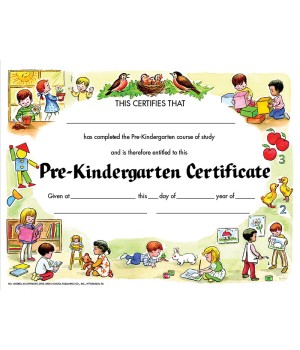 Pre-Kindergarten Certificate, 8.5" x 11", Pack of 30