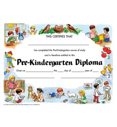 Pre-Kindergarten Diploma, 8.5" x 11", Pack of 30