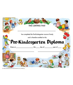 Pre-Kindergarten Diploma, 8.5" x 11", Pack of 30