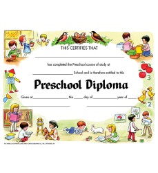 Preschool Diploma, 8.5" x 11", Pack of 30