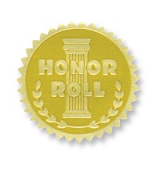 Gold Foil Embossed Seals, Honor Roll