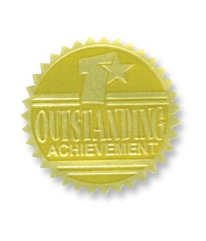 Gold Foil Embossed Seals, Outstanding Achievement