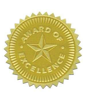 Gold Foil Embossed Seals, Award of Excellence